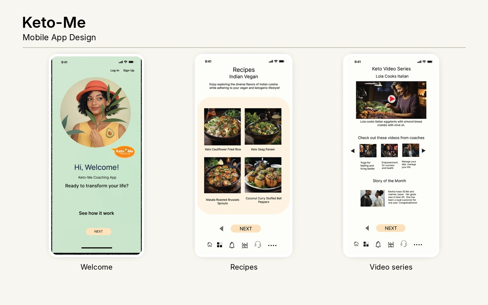 Keto Me UX design case study cover